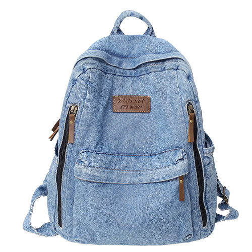Zaino denim borsa scuola - borsa,
